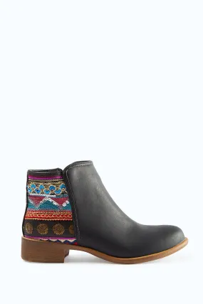 Black Tapestry Chelsea Boots