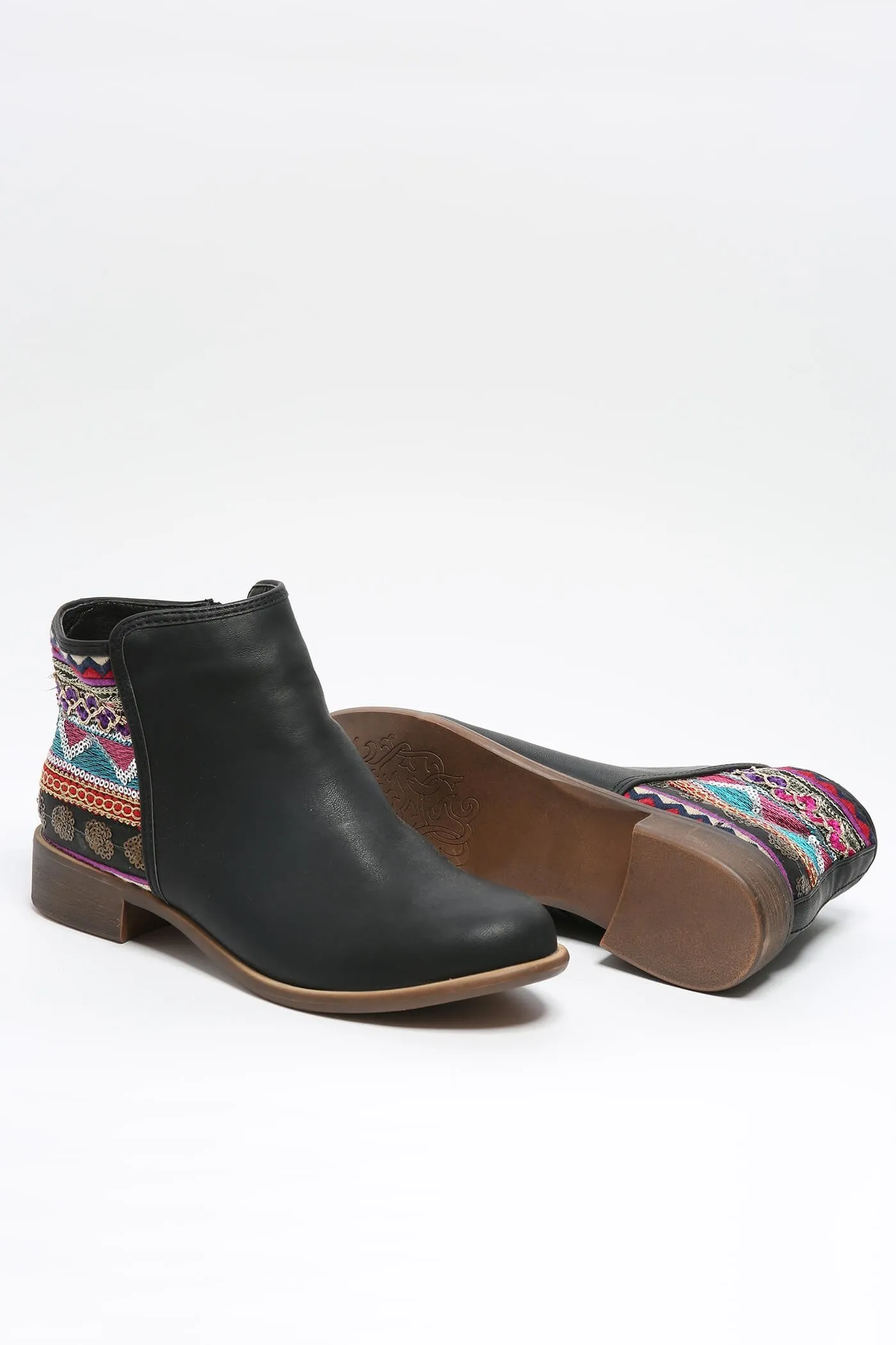 Black Tapestry Chelsea Boots