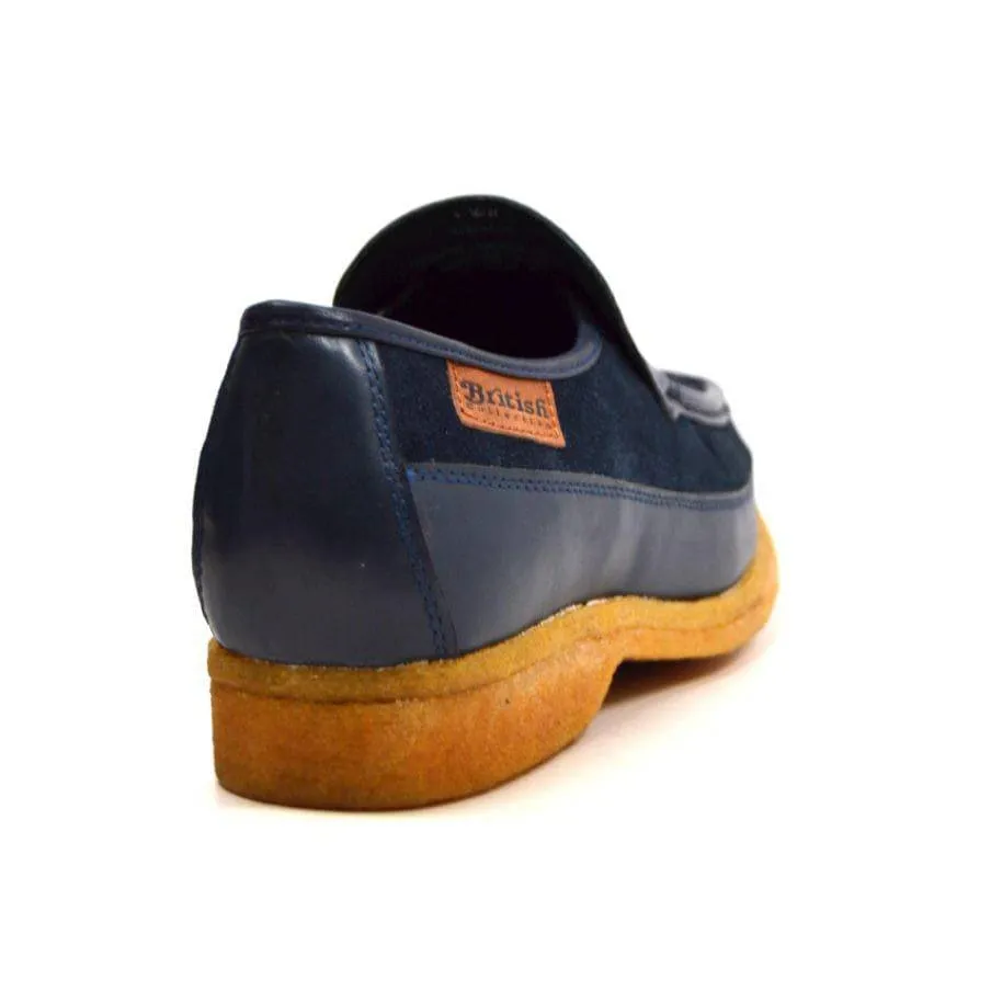 British Walkers Brooklyn Men's Leather and Suede Crepe Sole Slip On