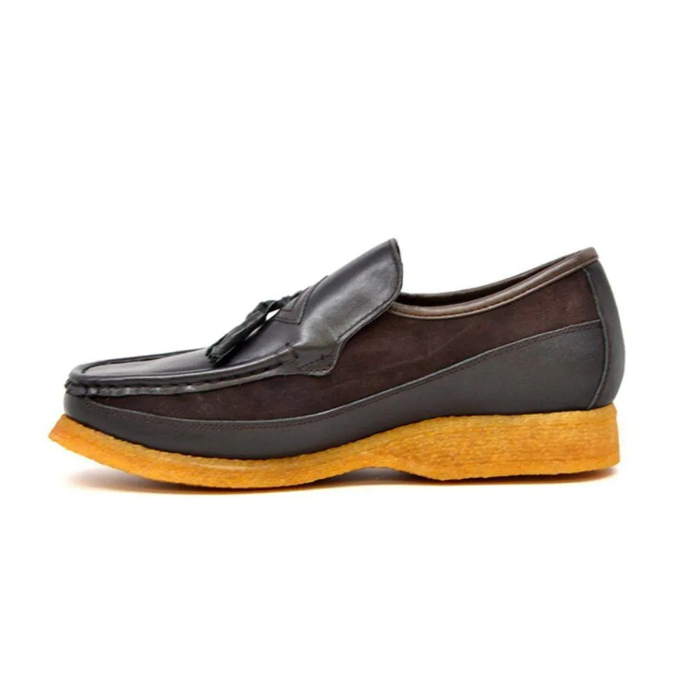 British Walkers Brooklyn Men's Leather and Suede Crepe Sole Slip On