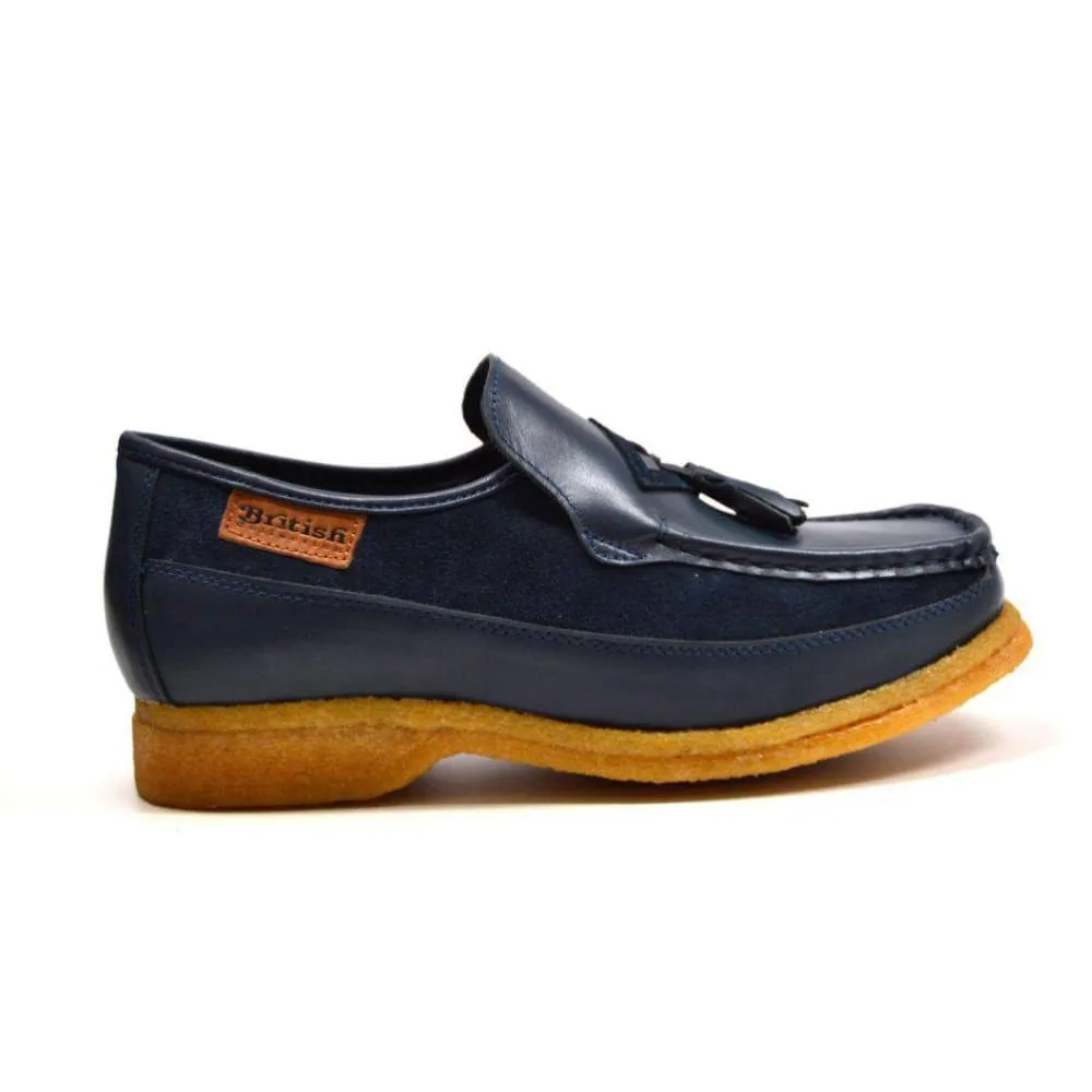 British Walkers Brooklyn Men's Leather and Suede Crepe Sole Slip On