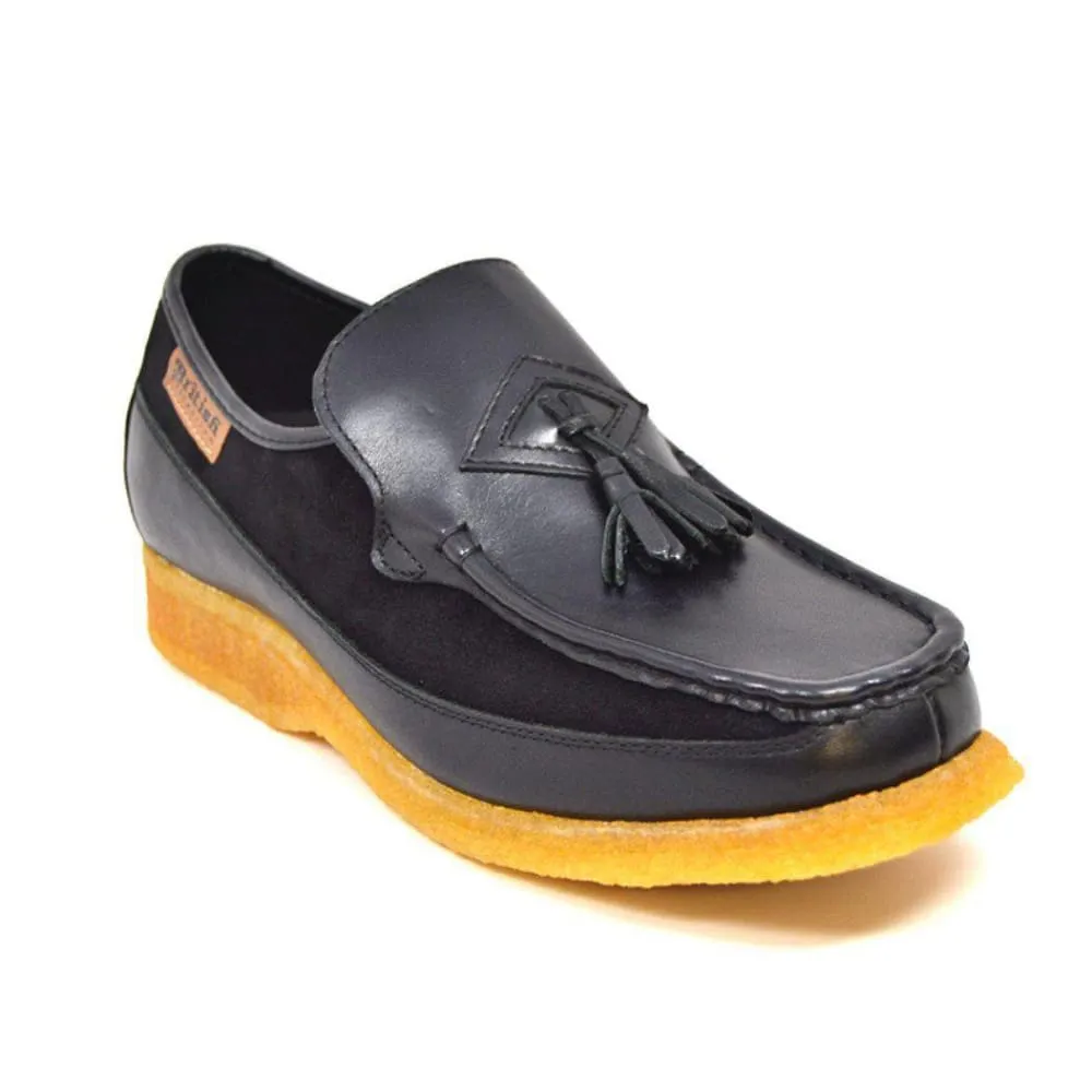 British Walkers Brooklyn Men's Leather and Suede Crepe Sole Slip On