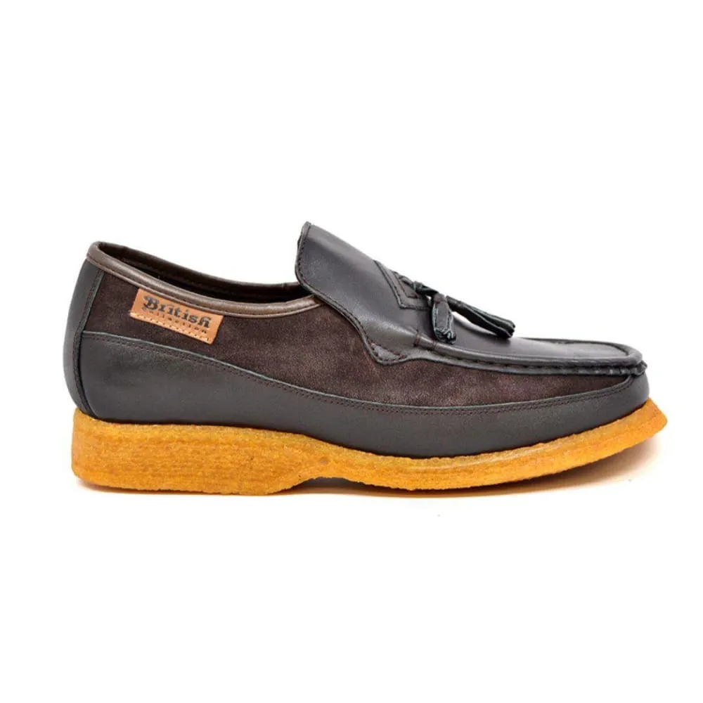 British Walkers Brooklyn Men's Leather and Suede Crepe Sole Slip On