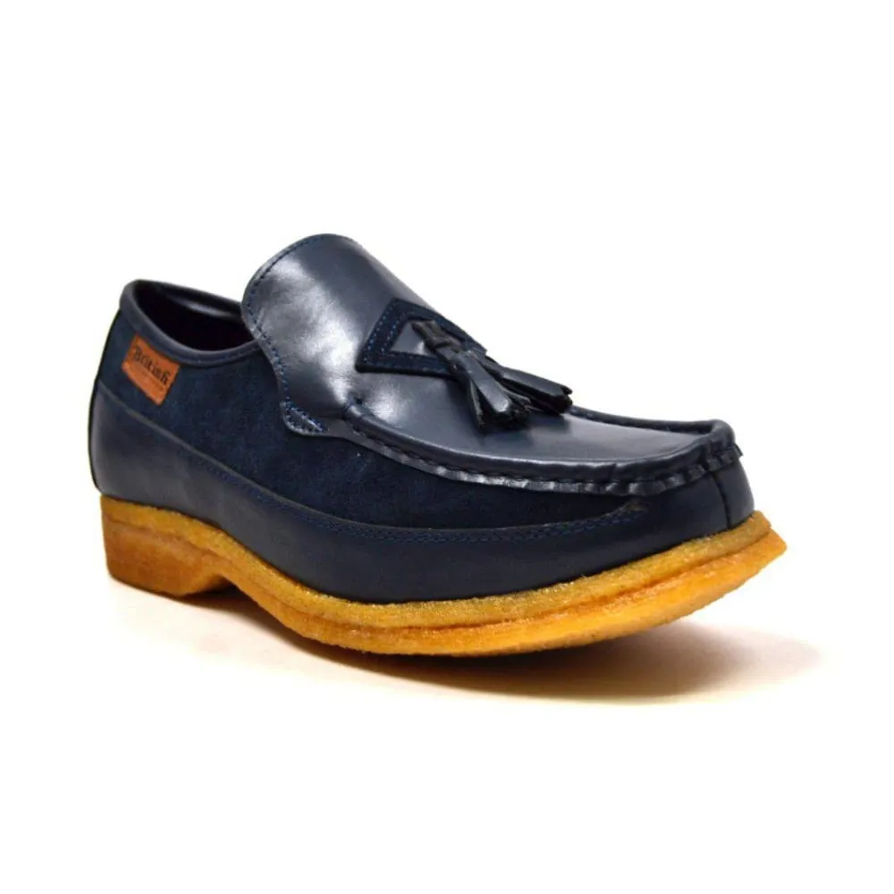British Walkers Brooklyn Men's Leather and Suede Crepe Sole Slip On