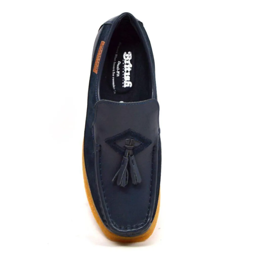 British Walkers Brooklyn Men's Leather and Suede Crepe Sole Slip On