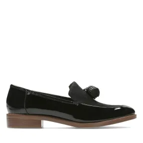 Clarks Womens WOMENS Taylor Spring Black Patent Combi Shoes