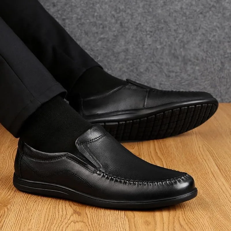 Classic Men's Leather Dress Shoes Comfortable Formal Sneaker Lace Up Mens Oxfords Shoes