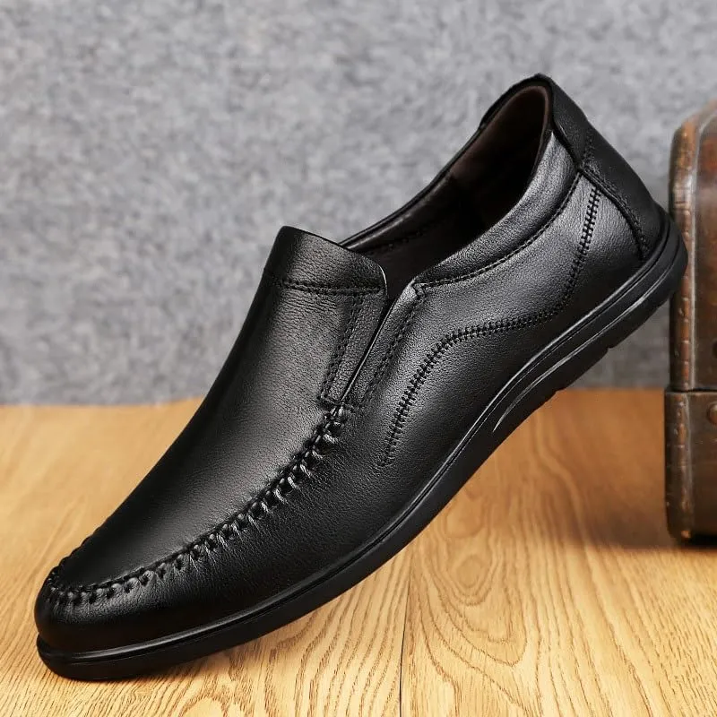 Classic Men's Leather Dress Shoes Comfortable Formal Sneaker Lace Up Mens Oxfords Shoes