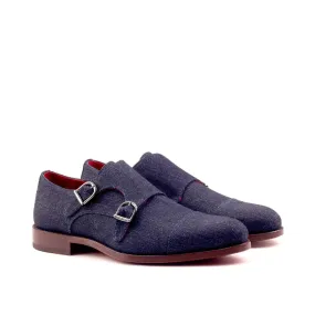 DapperFam Monaco in Jeans Men's Sartorial Double Monk