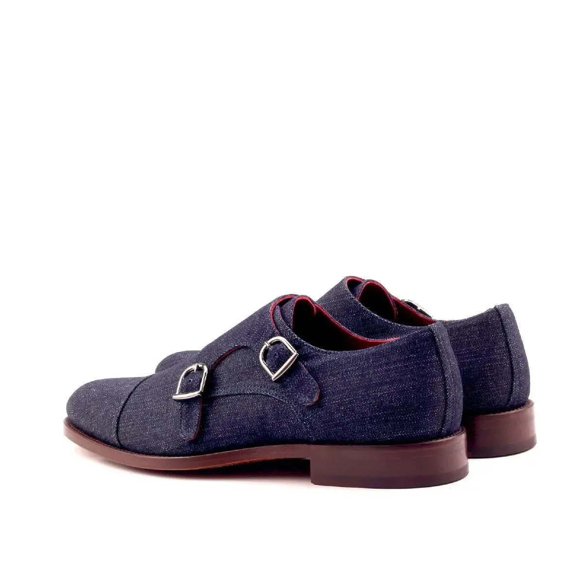 DapperFam Monaco in Jeans Men's Sartorial Double Monk