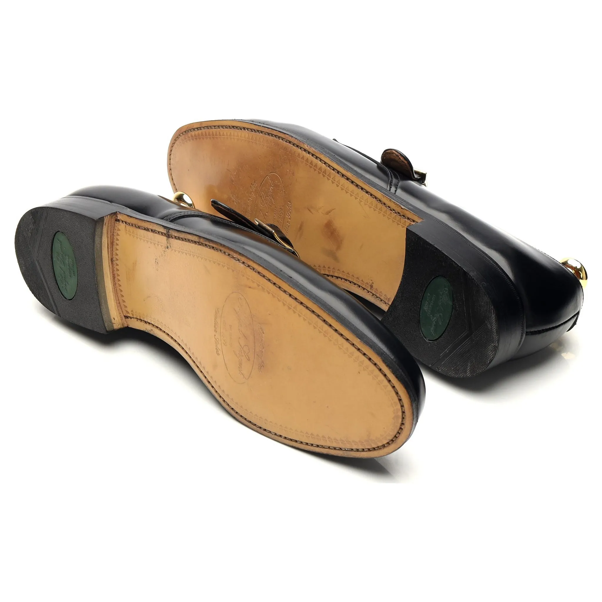 'Eden' Black Leather Single Monk Strap UK 9 FX