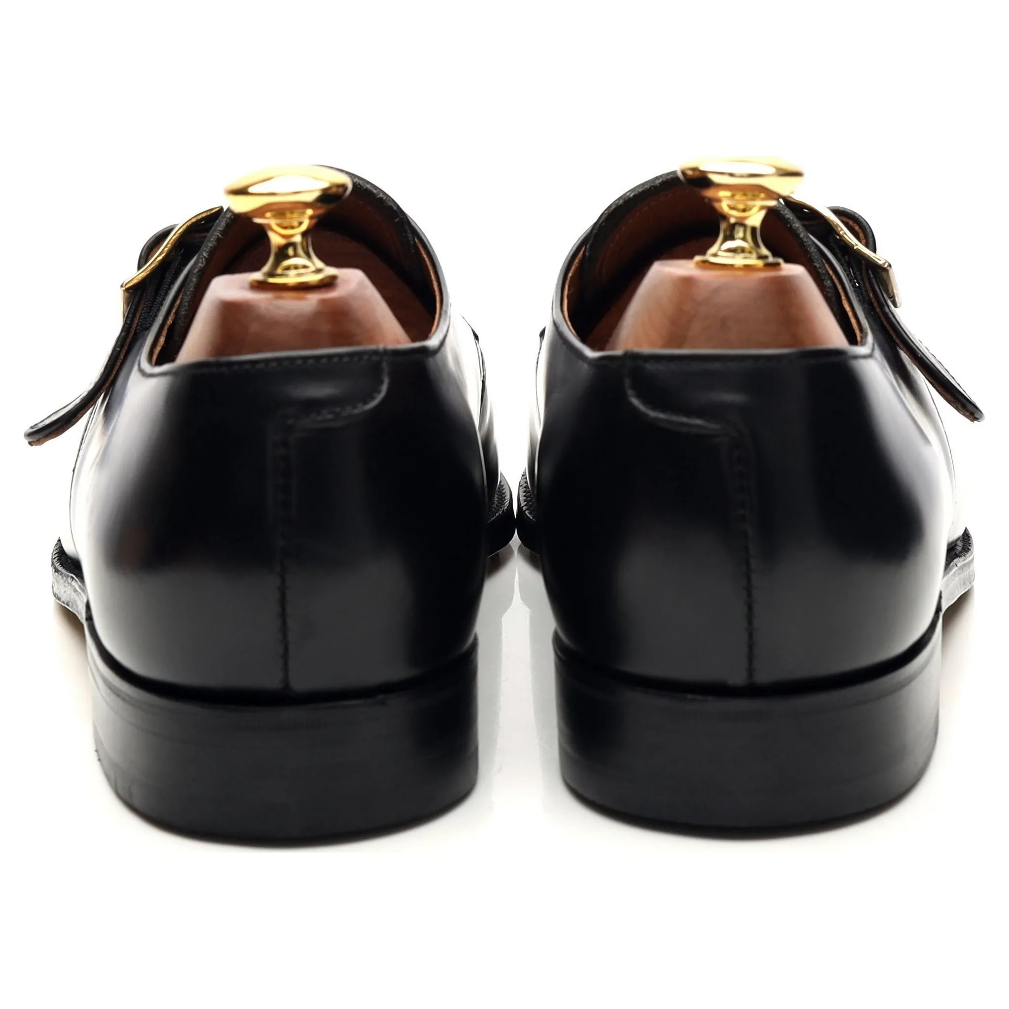 'Eden' Black Leather Single Monk Strap UK 9 FX