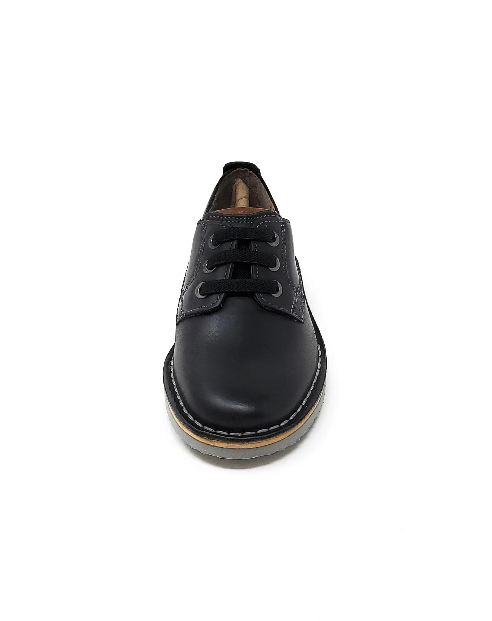 Florsheim Little Kids Navigator Dress Casual Plain Toe Oxford Black Charcoal Shoes