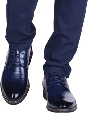 Hbeylia Formal Business Shoes for Men Fashion Leather Classic Lace up Dress Oxfords Shoes Closed Pointed Toe Oxford Dress Shoes Tuxedo Oxford Wingtip Modern Shoes For Men Business Office Work Wedding