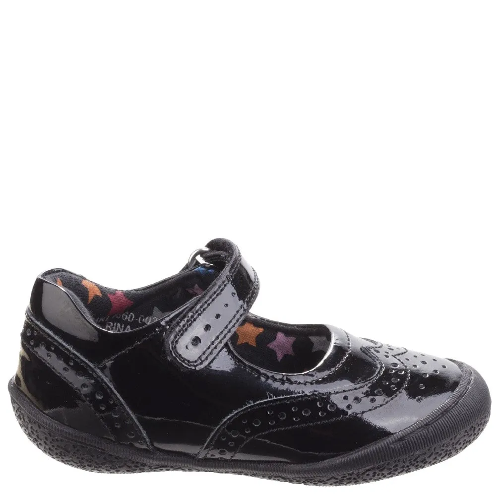 Hush Puppies Rina Patent Infant School Shoes