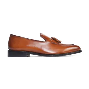Kennedy Tassel Loafer // Tan Burnished