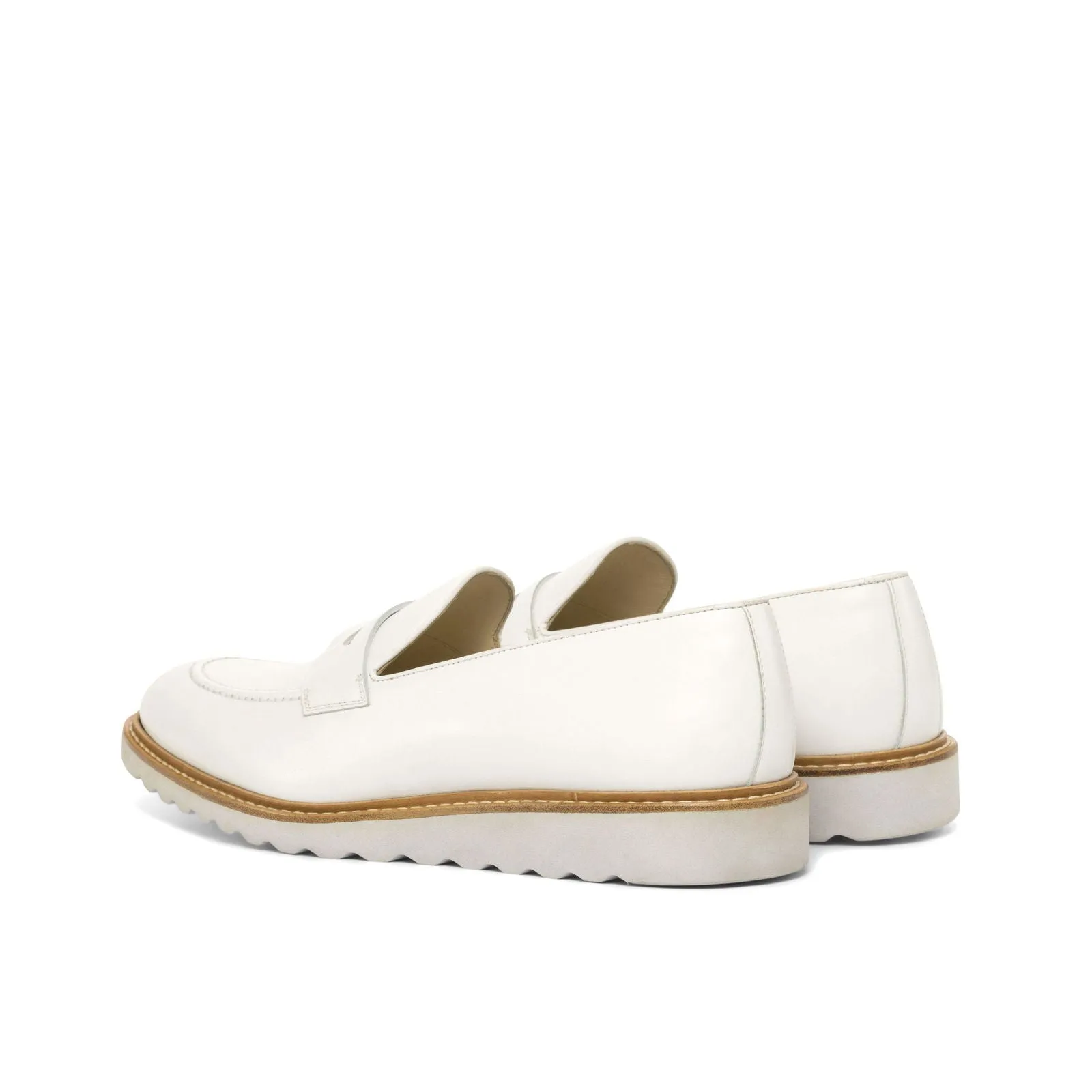 Loafer-Box Calf, White-Wholesale