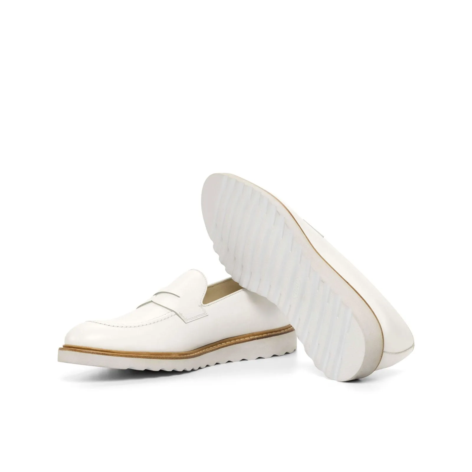 Loafer-Box Calf, White-Wholesale