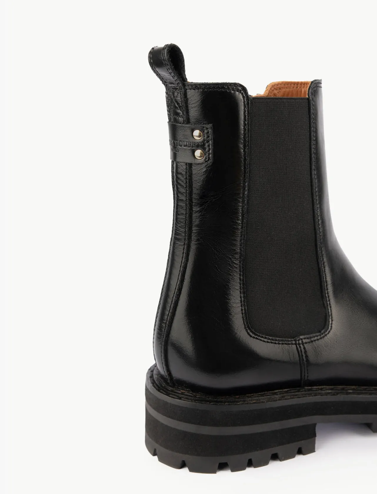 Maison Toufet Joely Black Leather Chelsea Boots
