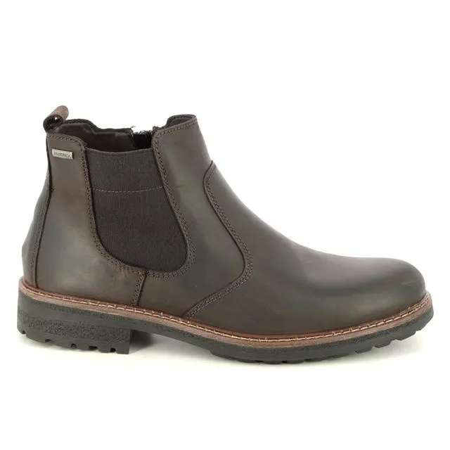 Mens Boots Brown Waxy Half Boot Pull On Chelsea Dealer Water Repellent M326B