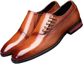 Mens Dress Shoes Slip On Loafers Moccasins for Men Leather Lace up Smoking Slipper Vintage Prom Wedding Shoes