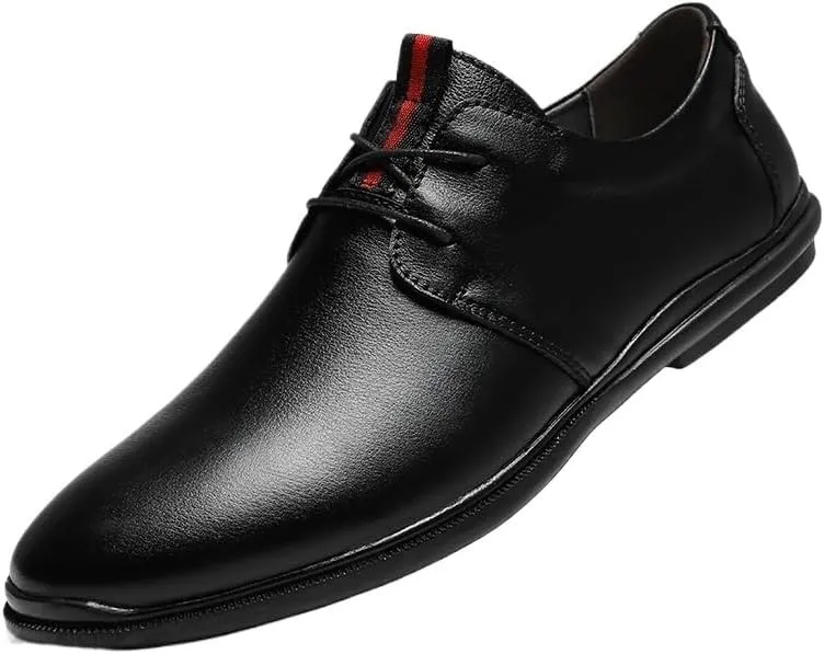 Men's Genuine Leather Oxford  Formal Business Lace-Up Wingtip Dress Shoes for Wedding & Office