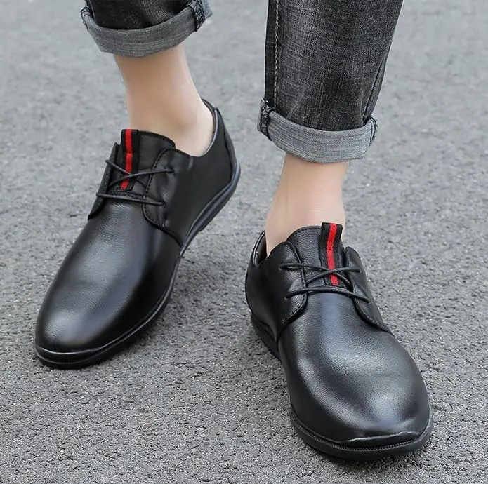 Men's Genuine Leather Oxford  Formal Business Lace-Up Wingtip Dress Shoes for Wedding & Office