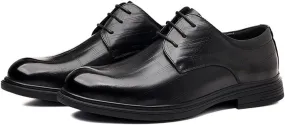 Mens Leather Dress Shoes Business Casual Oxford Shoes for Men Genuine Leather Office Shoes British Style Formal Work Shoes Mens Fashion Spring Footwear(9)