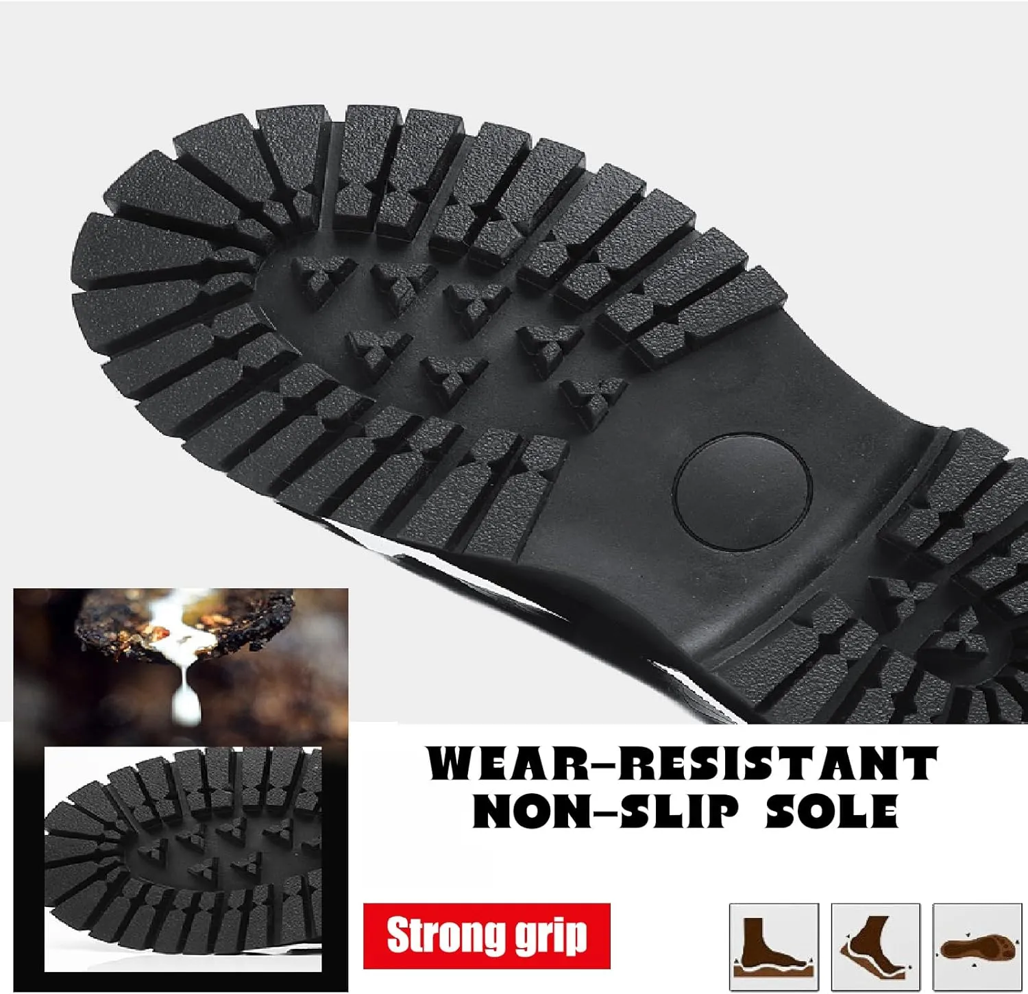 Men's Leather Tassel Platform Slip On Loafers Business Casual Round Toe Anti-Slip Lug Sole Comfortable Chunky Heel Dress Shoes for Wedding Work Office Penny Loafers