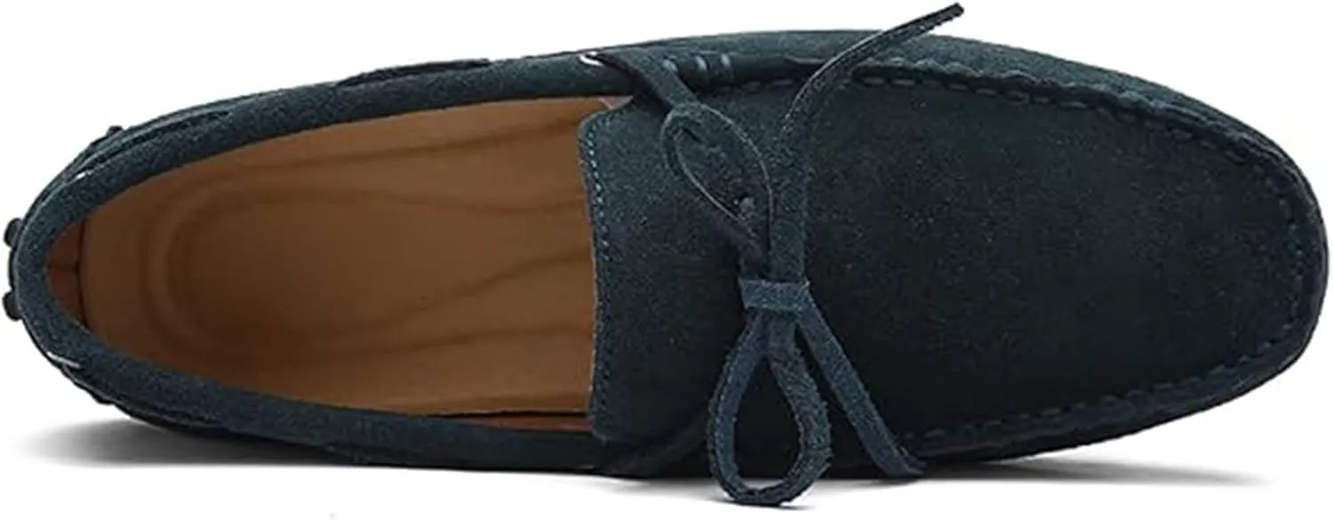 Men's Lightweight Loafers Classic Suede Leather Casual Slip-On Driving Party Shoes