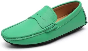 Men's Loafers Shoes Solid Color Leather Penny Driving Loafers Flat Heel Anti-Slip Comfortable Walking Classic Slip On