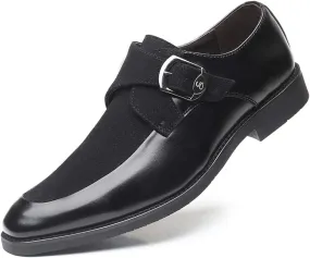 Mens Monk Shoes Casual Formal Business Moccasins Slip on Loafer Dress Shoes for Men