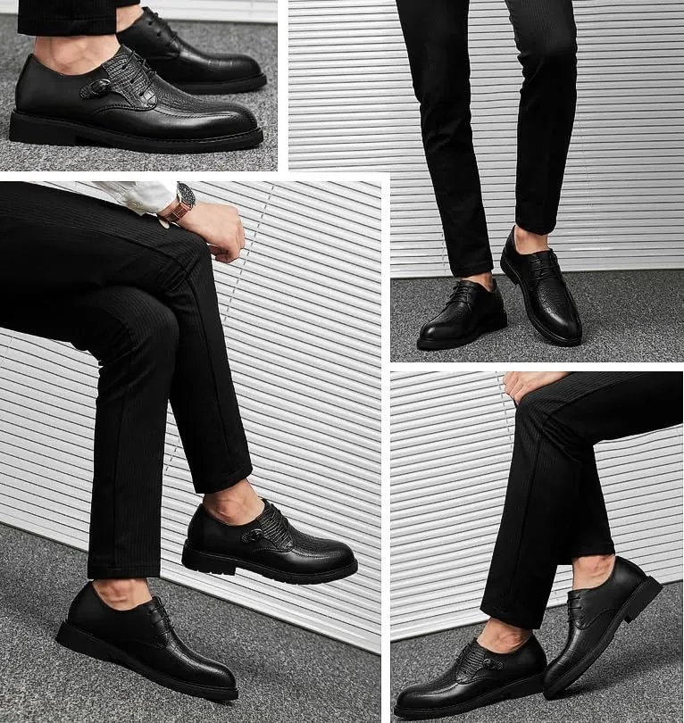 Men's Tuxedo Dress Shoes  Shiny Patent Leather Oxfords for Wedding & Formal