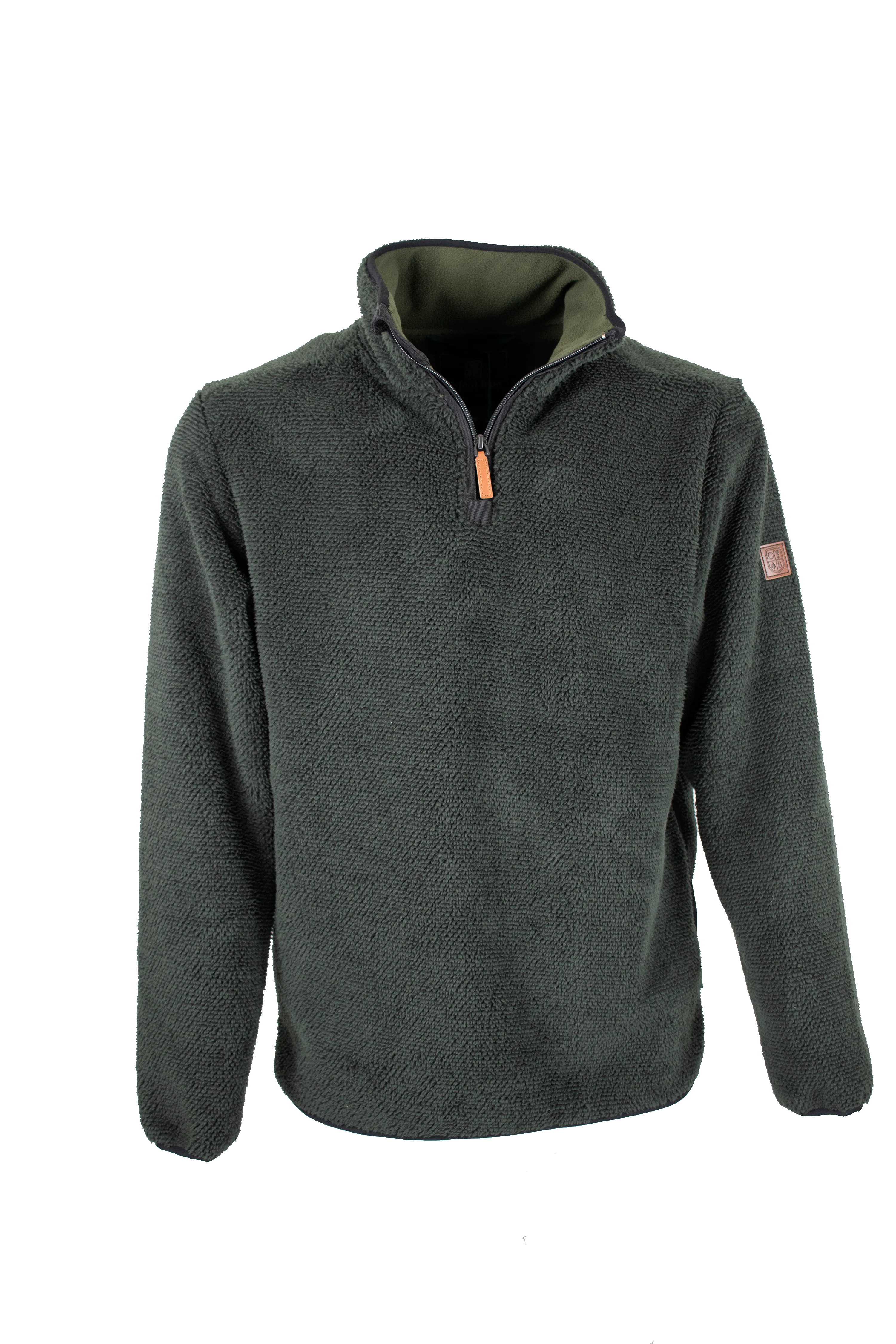 MF107 - Men's Fleck Quarter Zip Fleece - GREEN