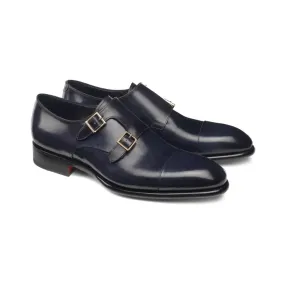 Navy Blue Leather Castle Monk Straps