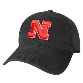 Nebraska Cornhuskers Black Youth Relaxed Twill Hat