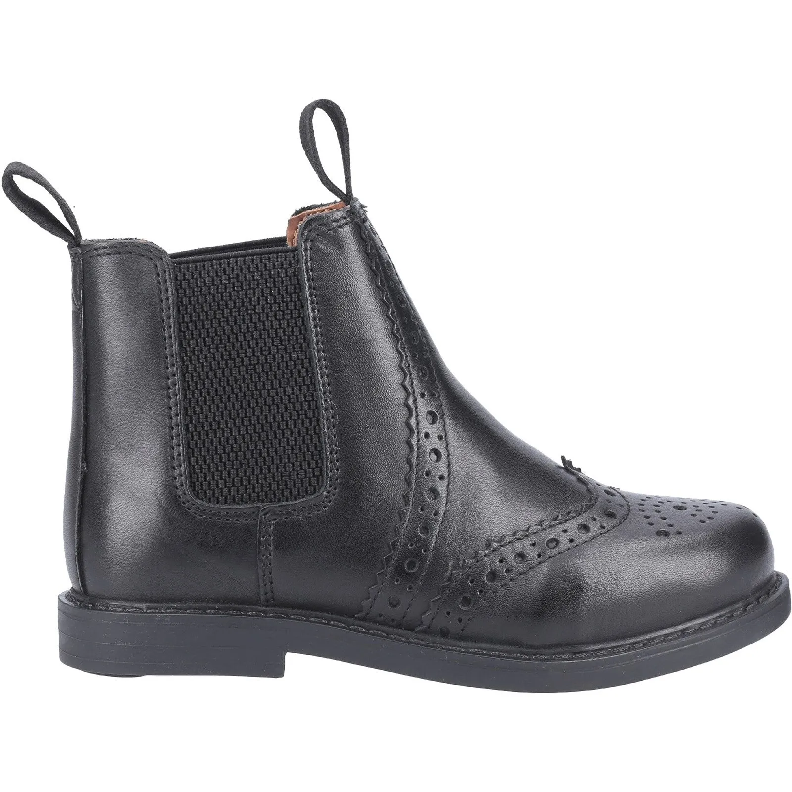 Nympsfield Kids Brogue Pull On Chelsea Boots