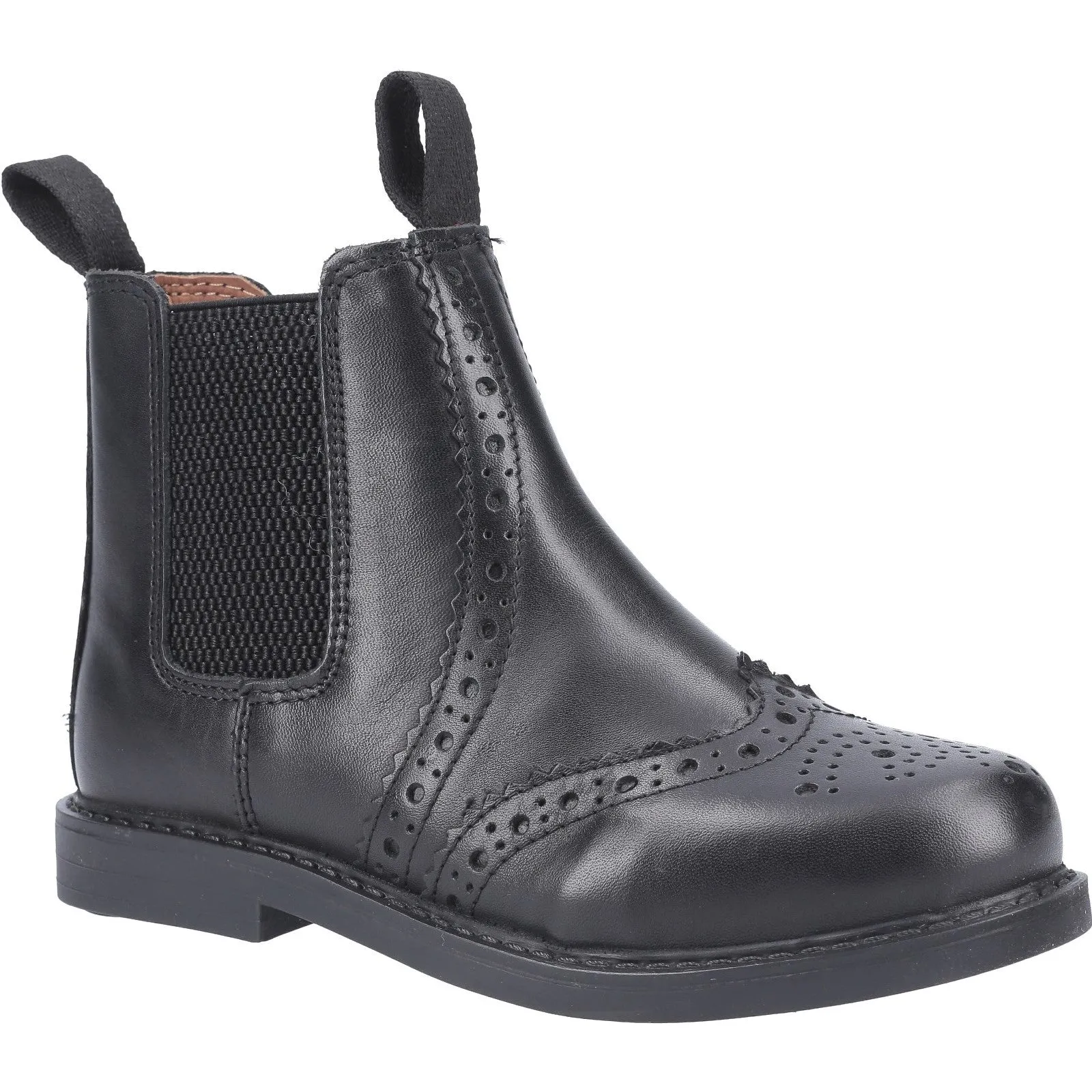 Nympsfield Kids Brogue Pull On Chelsea Boots