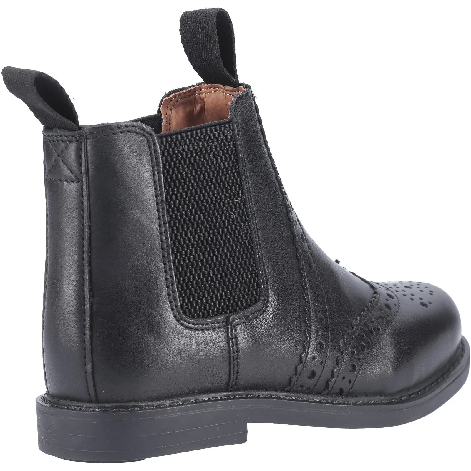 Nympsfield Kids Brogue Pull On Chelsea Boots
