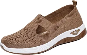 Orthopedic Shoes for Women，Breathable Comfort Wear Orthowear Walking Shoes，Cushionaire Wide Width Sneakers Diabetic Arch Support Sneakers Soft Slip On Shoe Comfortable