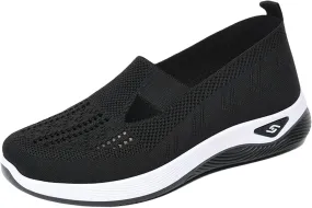 Orthopedic Shoes for Women，Breathable Comfort Wear Orthowear Walking Shoes，Cushionaire Wide Width Sneakers Diabetic Arch Support Sneakers Soft Slip On Shoe Comfortable