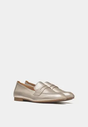 Penny Loafers 45-213 Powder Satin Leather