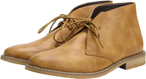 Santimon Chukka Boots Mens Casual Dress Suede Leather Prom Wedding Cowboy Boots Men's Fashion Formal Ankle Western Chelsea Boots