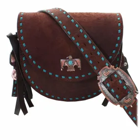 SB24 - Brown Rough Out Saddle Bag