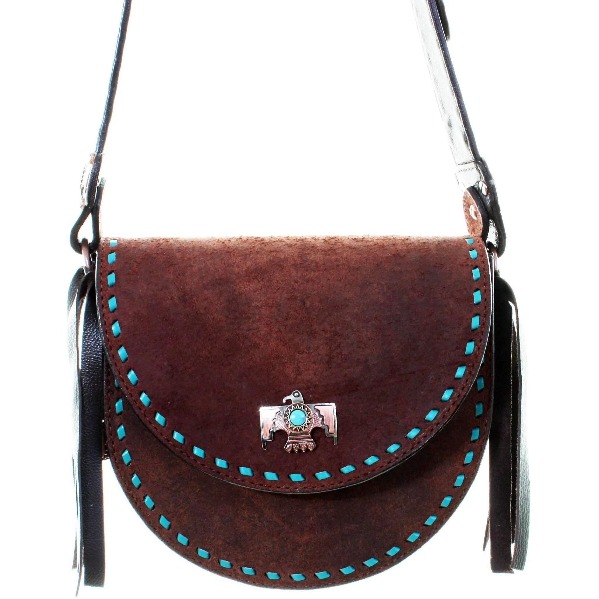 SB24 - Brown Rough Out Saddle Bag