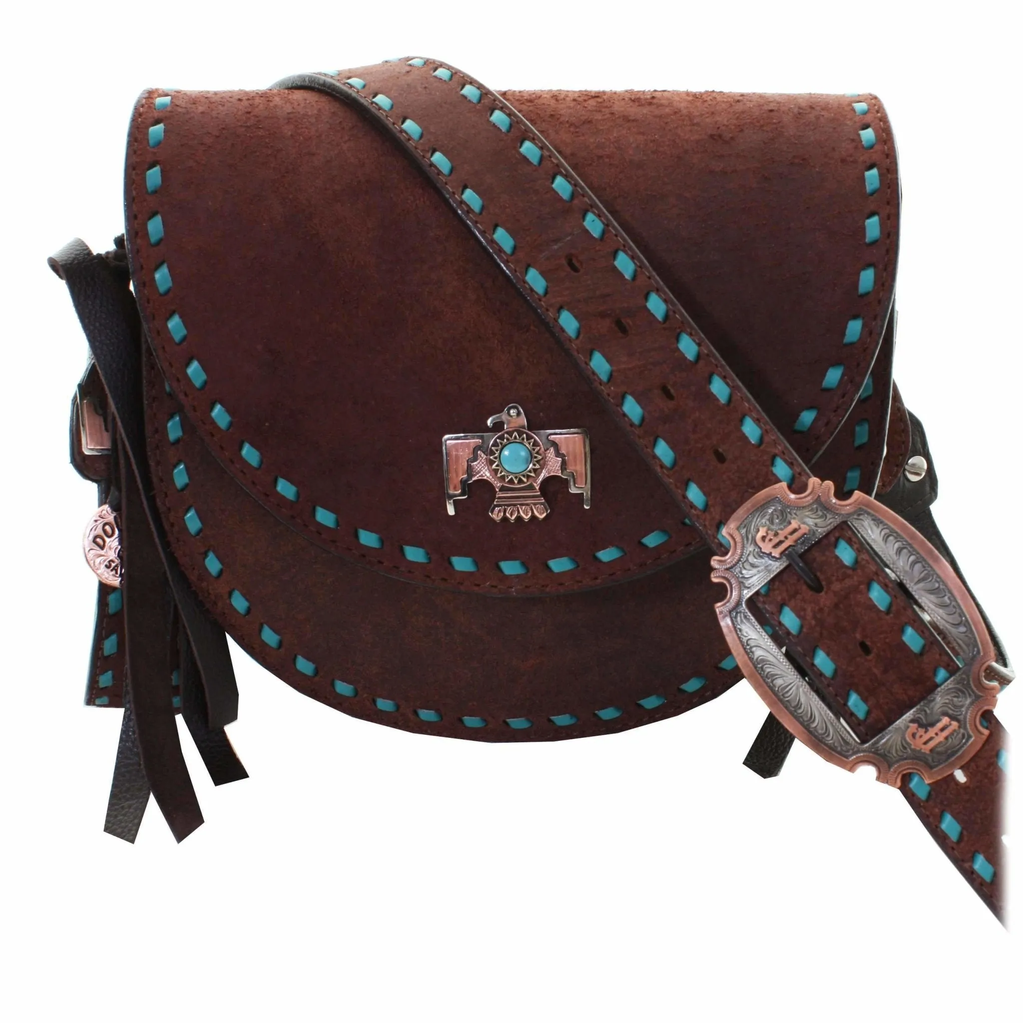 SB24 - Brown Rough Out Saddle Bag