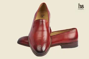Simple Loafer with Flower Punch on the Toe
