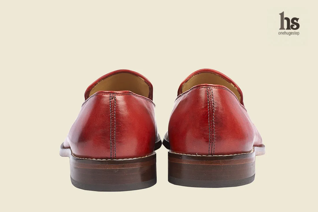Simple Loafer with Flower Punch on the Toe