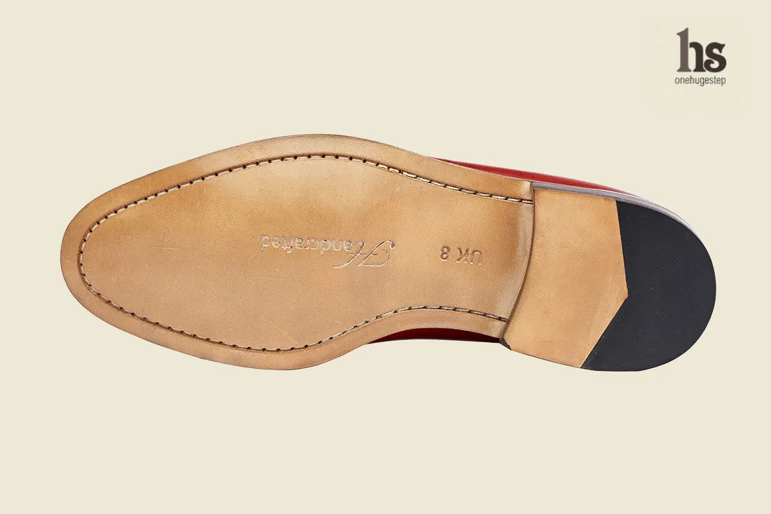 Simple Loafer with Flower Punch on the Toe
