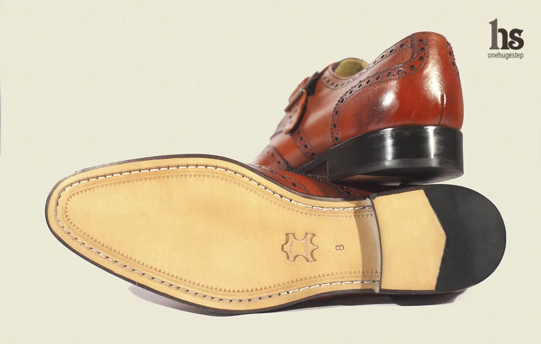 Single Strap Brogue Monk